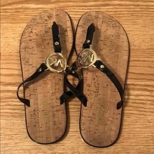 Michael Kors cork jelly sandals